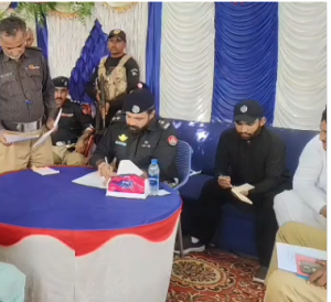تھانہ حاجی خان شر میں کھلی کچہری کا انعقاد، عوامی مسائل سنے گئے